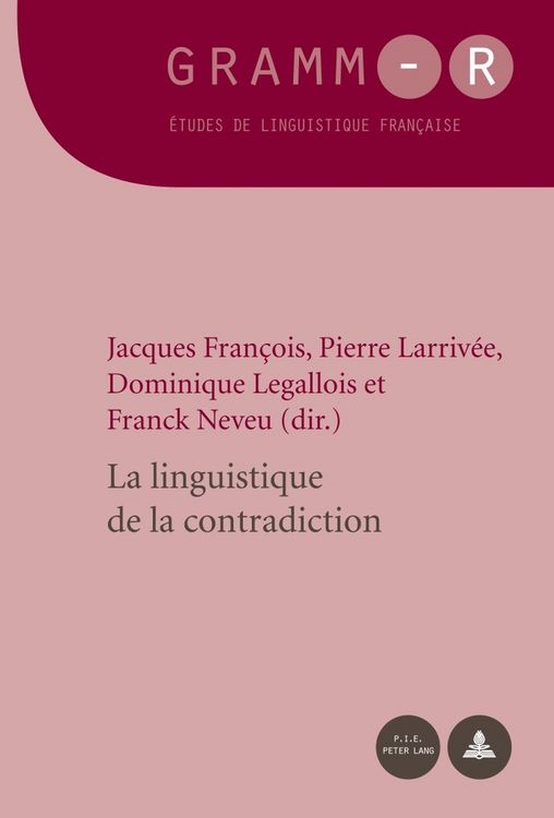 Produktbild: La linguistique de la contradiction