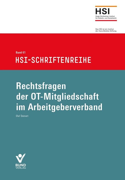 Produktbild: Rechtsfragen der OT-Mitgliedschaft im Arbeitgeberverband