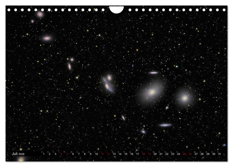 Produktbild: Galaxien des Nordhimmels (Wandkalender 2026 DIN A4 quer), CALVENDO Monatskalender