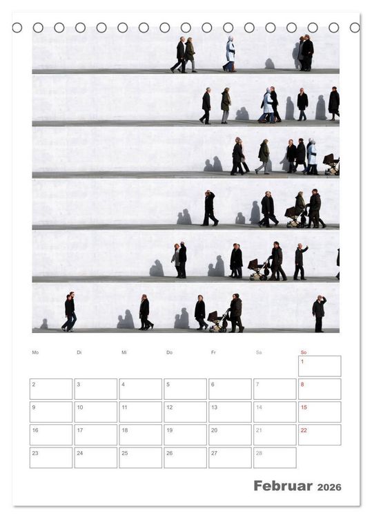 Produktbild: Wall People - Bilderserie von Eka Sharashidze (Tischkalender 2026 DIN A5 hoch), CALVENDO Monatskalender