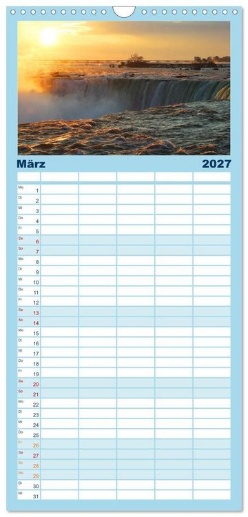 Produktbild: Familienplaner 2027 - 7 Kontinente - Weltweit durch das Jahr mit 5 Spalten (Wandkalender, 21 x 45 cm) CALVENDO