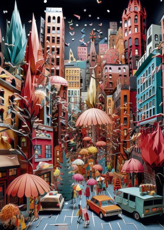 Produktbild: STREET CANYON, HEYE Puzzle von Rie Tokimatsu