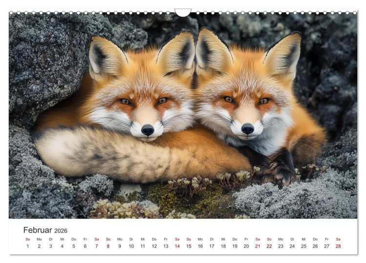 Produktbild: Wild und weich - Die zauberhafte Welt der Rotf&uuml;chse (Wandkalender 2026 DIN A3 quer), CALVENDO Monatskalender