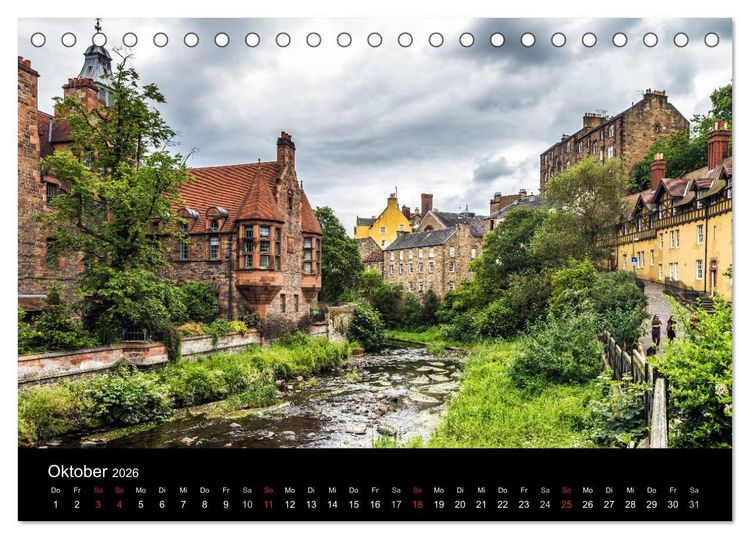 Produktbild: Faszination Edinburgh (Tischkalender 2026 DIN A5 quer), CALVENDO Monatskalender