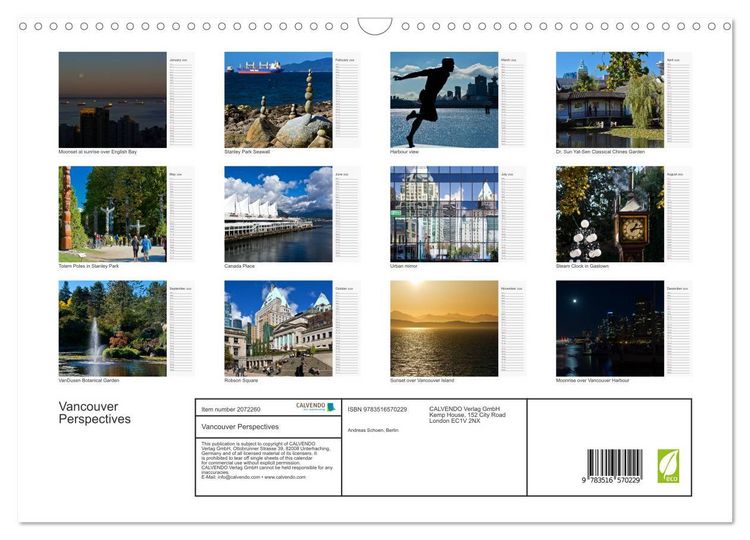 Produktbild: Vancouver Perspectives (Wall Calendar 2026 DIN A3 landscape), CALVENDO 12 Month Wall Calendar