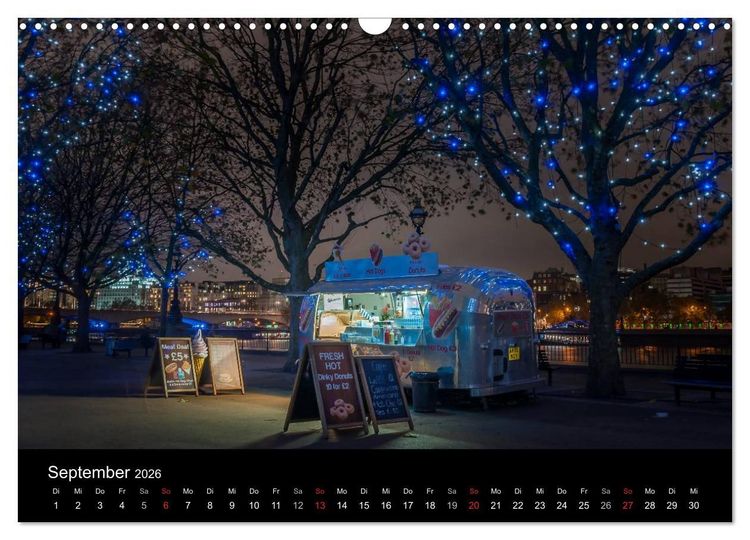 Produktbild: London - Nachts an der Themse (Wandkalender 2026 DIN A3 quer), CALVENDO Monatskalender