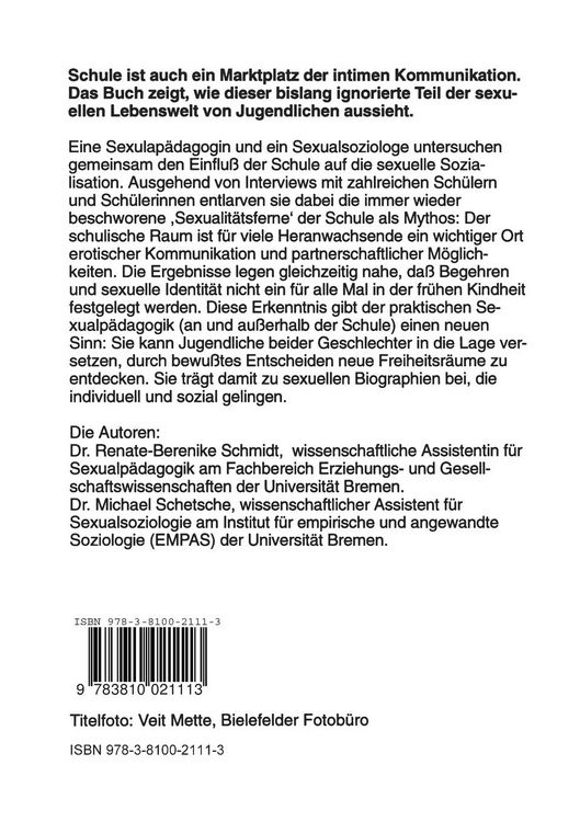 Produktbild: Jugendsexualit&auml;t und Schulalltag