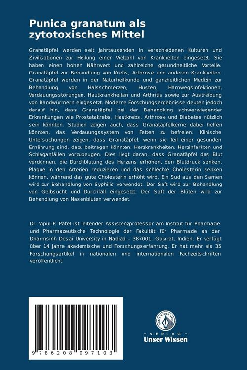 Produktbild: Punica granatum als zytotoxisches Mittel
