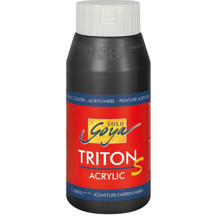 Produktbild: KREUL Acrylfarbe SOLO Goya TRITON S schwarz 750ml Flasche