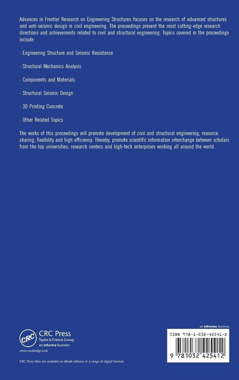 Produktbild: Advances in Frontier Research on Engineering Structures Volume 2