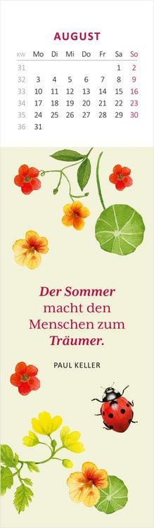 Produktbild: Lesezeichenkalender Naturschätze 2026