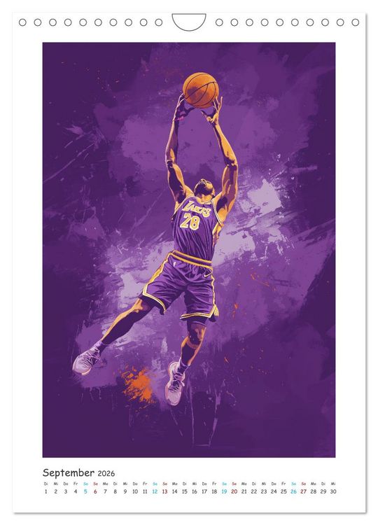 Produktbild: Basketball im Blut (Wandkalender 2026 DIN A4 hoch), CALVENDO Monatskalender
