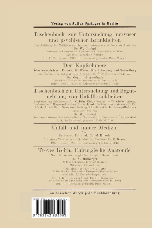 Produktbild: Die chirurgischen Indikationen in der Nervenheilkunde