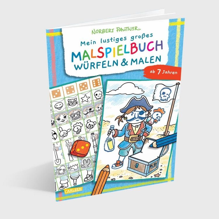 Produktbild: Mein lustiges gro&szlig;es Malspielbuch: W&uuml;rfeln & Malen (ab 7 Jahren)