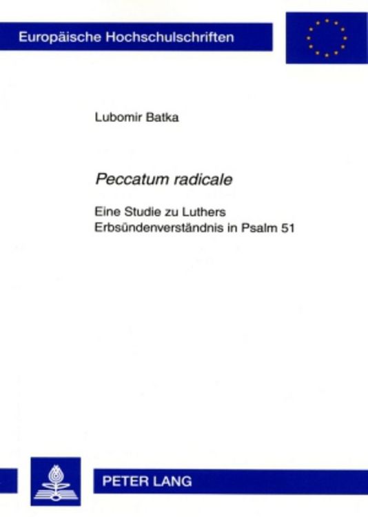 Produktbild: &laquo;Peccatum radicale&raquo;