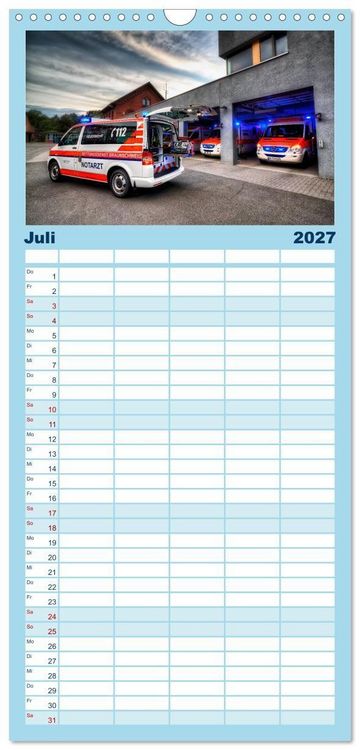 Produktbild: Familienplaner 2027 - Berufsfeuerwehr Braunschweig mit 5 Spalten (Wandkalender, 21 x 45 cm) CALVENDO