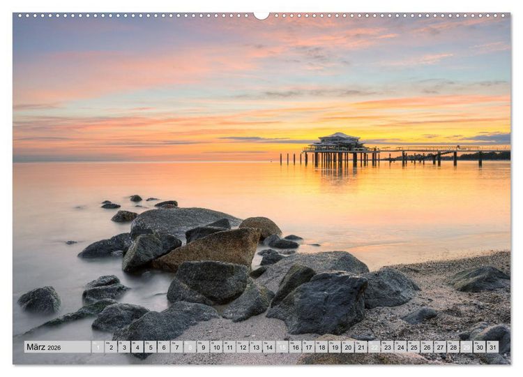Produktbild: Wundersch&ouml;ne Ostsee - Traumhafte Stimmungen entlang der K&uuml;ste (hochwertiger Premium Wandkalender 2026 DIN A2 quer), Kunstdruck in Hochglanz