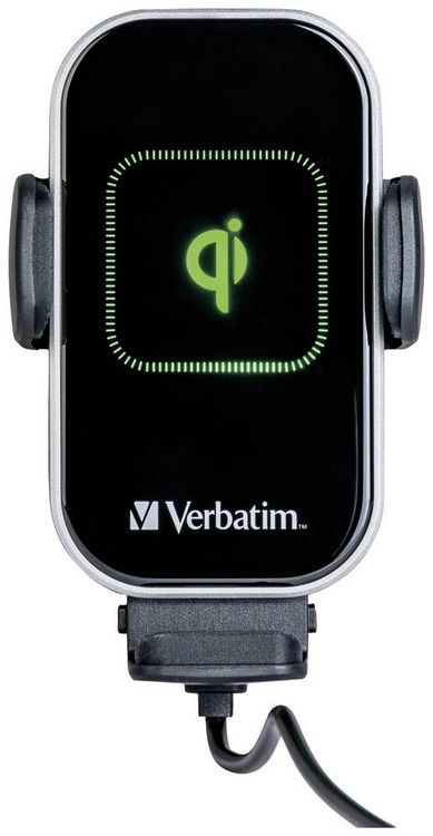 Produktbild: Verbatim Induktions-Ladeger&auml;t 15 W FWC-02 Qi Fast Wireless Car Charger 49553 Ausg&auml;nge Magnetanschluss Schwarz