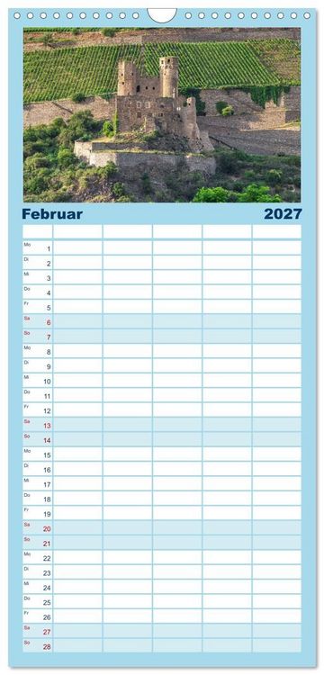 Produktbild: Familienplaner 2027 - Romantische Ruinen mit 5 Spalten (Wandkalender, 21 x 45 cm) CALVENDO