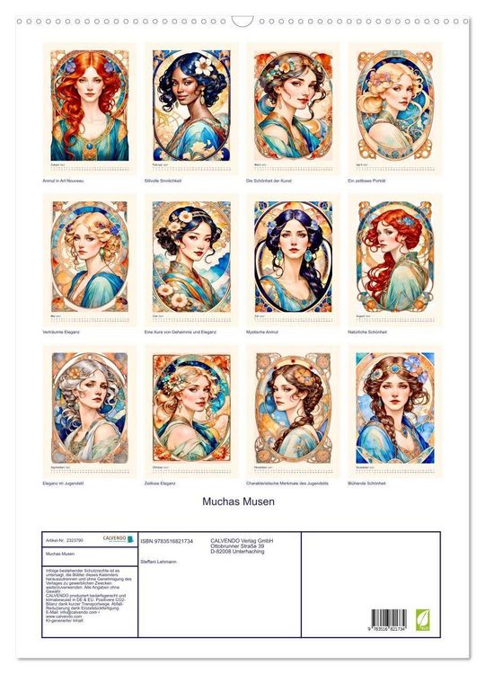 Produktbild: Muchas Musen (Wandkalender 2027 DIN A2 hoch), CALVENDO Monatskalender