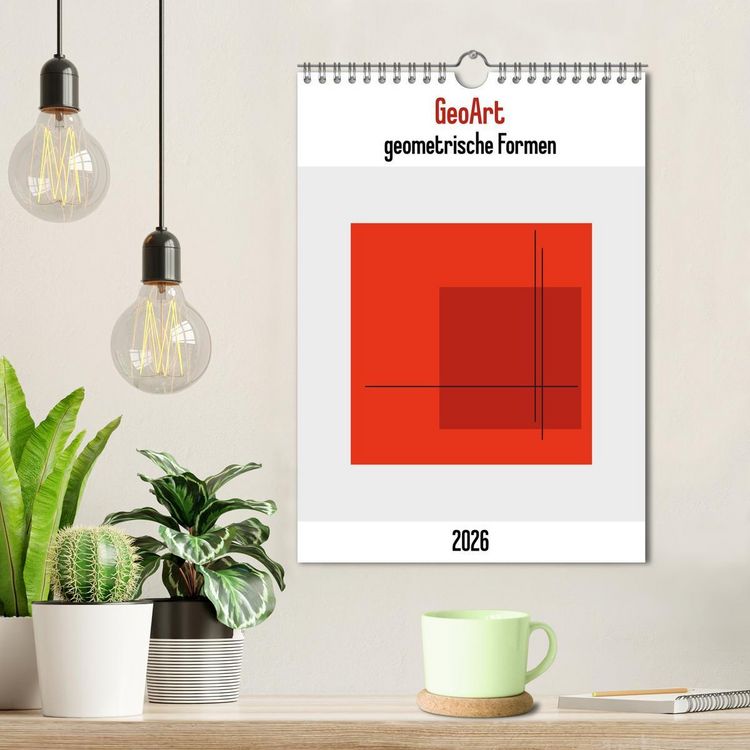 Produktbild: GeoArt - geometrische Formen (Wandkalender 2026 DIN A4 hoch), CALVENDO Monatskalender
