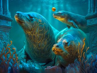 Produktbild: CALVENDO Puzzle Seel&ouml;wen | 1000 Teile Lege-Gr&ouml;&szlig;e 64x48cm Foto-Puzzle f&uuml;r gl&uuml;ckliche Stunden