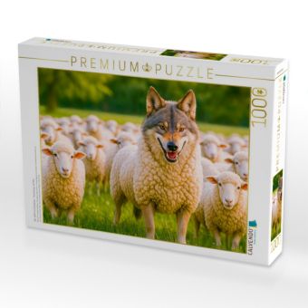 Produktbild: CALVENDO Puzzle Der Wolf im Schafspelz - T&auml;uschung mit Witz | 1000 Teile Lege-Gr&ouml;&szlig;e 64x48cm Foto-Puzzle f&uuml;r gl&uuml;ckliche Stunden