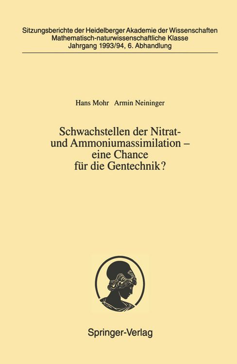 Produktbild: Schwachstellen der Nitrat- und Ammoniumassimilation &mdash; eine Chance f&uuml;r die Gentechnik?
