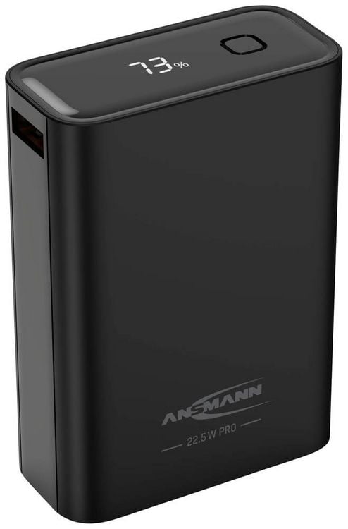 Produktbild: Ansmann 20000 mAh PB222PD sw Powerbank 20Ah USB PD 3.0, Quick Charge 2.0 LiPo Schwarz mit Laderegler, gleichzeitiges Laden und