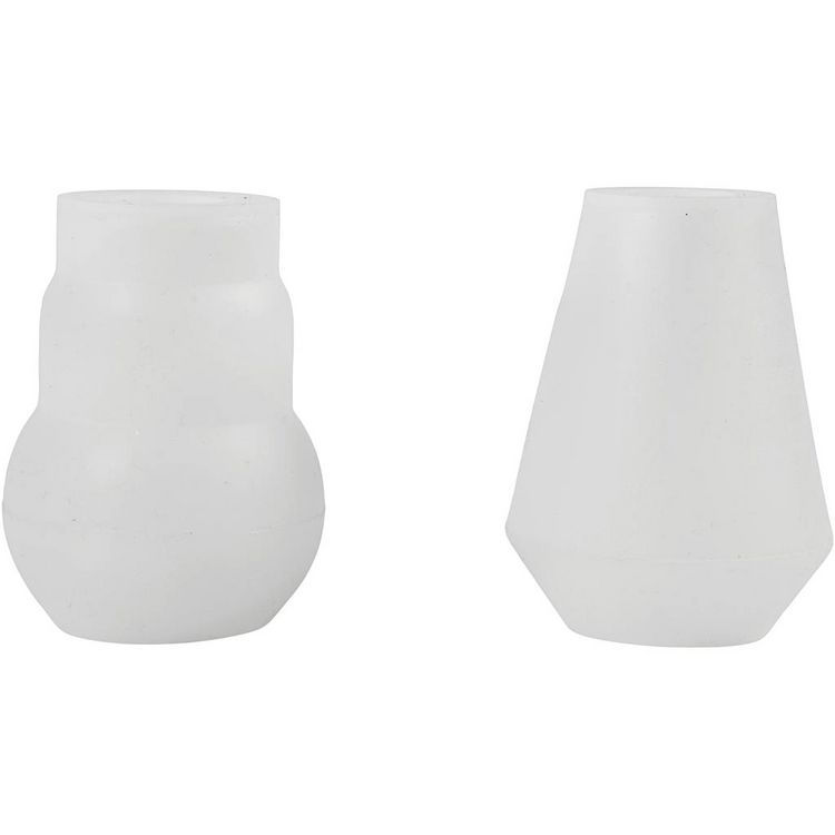 Produktbild: Creativ Company Silikonform, Vase und Kerzenhalter, H 7,5 cm, D 5,5 cm, Matt transparent, 2 Stk