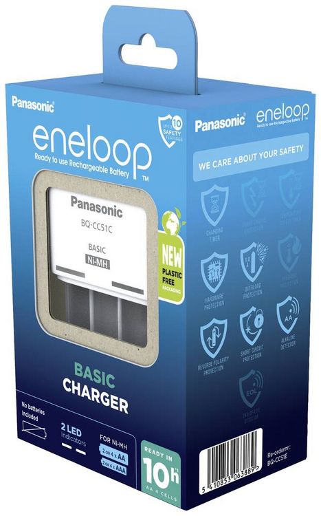 Produktbild: Panasonic Basic BQ-CC51 Steckerladerger&auml;t NiMH Micro (AAA), Mignon (AA)