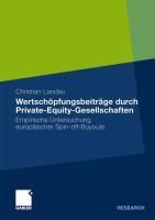 Produktbild: Wertsch&ouml;pfungsbeitr&auml;ge durch Private-Equity-Gesellschaften