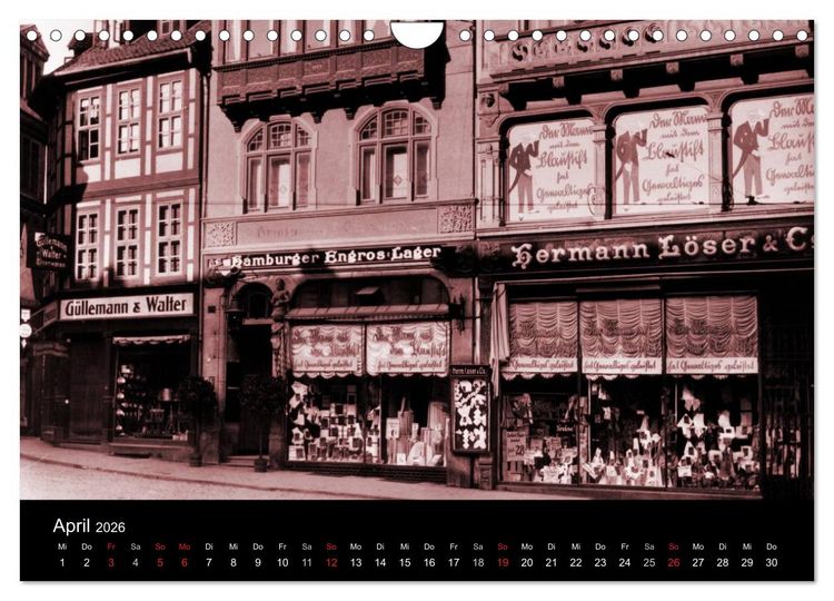 Produktbild: Hildesheimer Schaufenster um 1900 (Wandkalender 2026 DIN A4 quer), CALVENDO Monatskalender
