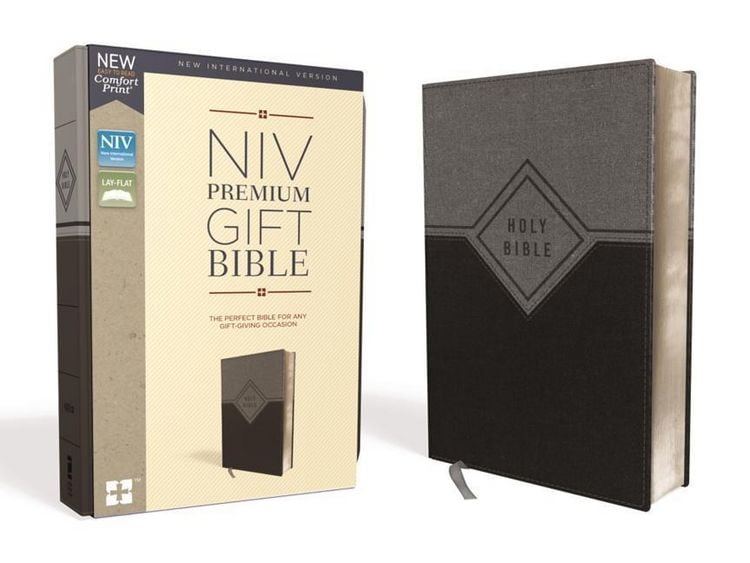 Produktbild: Niv, Premium Gift Bible, Leathersoft, Black/Gray, Red Letter Edition, Comfort Print