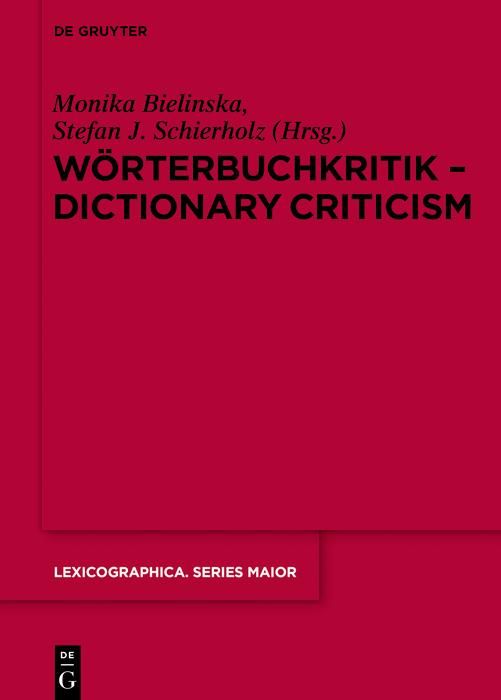 Produktbild: W&ouml;rterbuchkritik - Dictionary Criticism