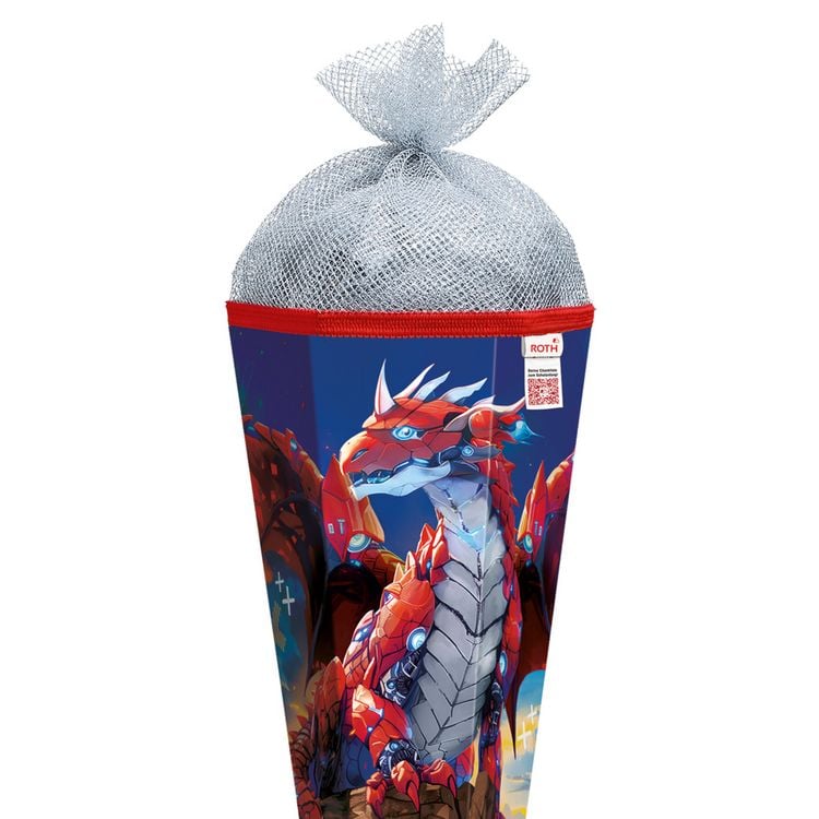 Produktbild: Motivschult&uuml;te 85 cm, Robo Drache, Silbert&uuml;ll