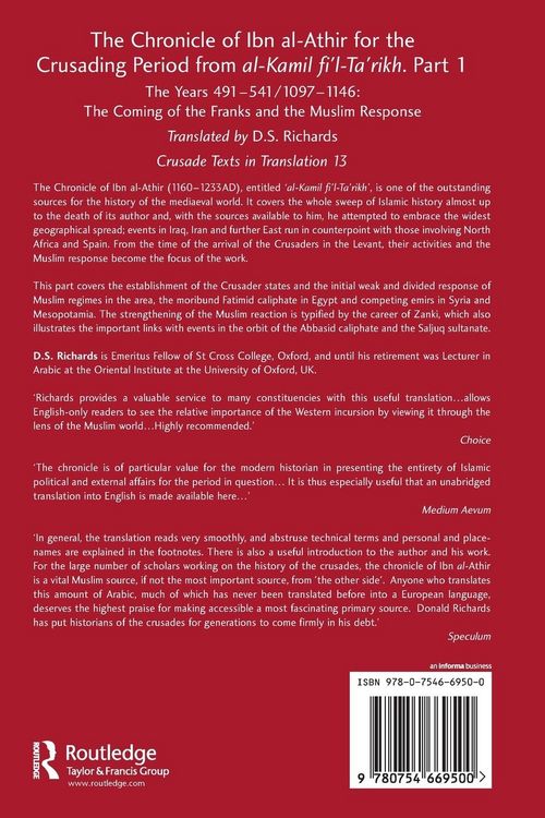 Produktbild: The Chronicle of Ibn al-Athir for the Crusading Period from al-Kamil fi'l-Ta'rikh. Part 1