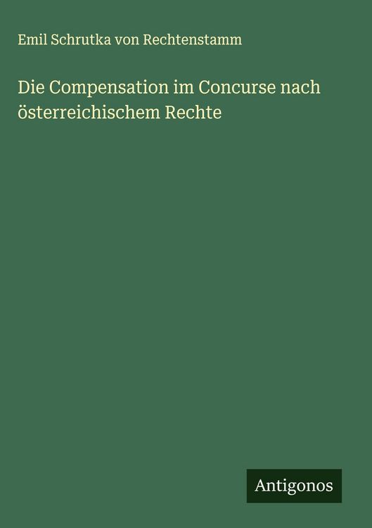 Produktbild: Die Compensation im Concurse nach &ouml;sterreichischem Rechte