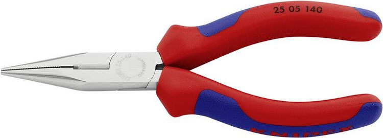 Produktbild: Knipex 25 05 140 Elektronik- u. Feinmechanik Flachrundzange Gerade Vanadium Elektrostahl 140mm