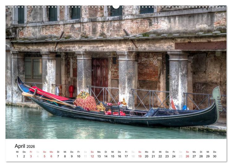 Produktbild: Venedig - La Serenissima 2026 (hochwertiger Premium Wandkalender 2026 DIN A2 quer), Kunstdruck in Hochglanz