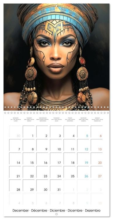 Produktbild: Femmes sublimes d'Afrique (Calendrier mural carr&eacute; 2026 30x30 cm) Calendrier double avec une page pour vos prises de notes