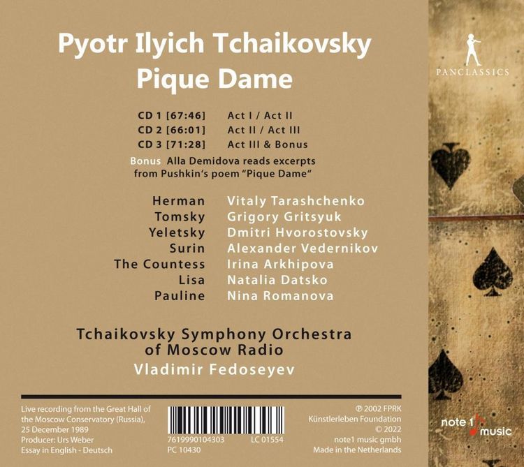 Produktbild: Peter I. Tschaikowsky: Pique Dame