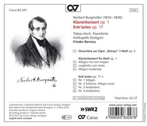 Produktbild: Klavierkonzert op.1/Entr'actes op.17