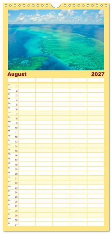 Produktbild: Familienplaner 2027 - Faszination Australien - eine Traumreise mit 5 Spalten (Wandkalender, 21 x 45 cm) CALVENDO