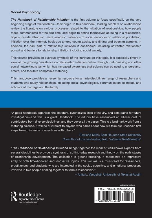 Produktbild: Handbook of Relationship Initiation