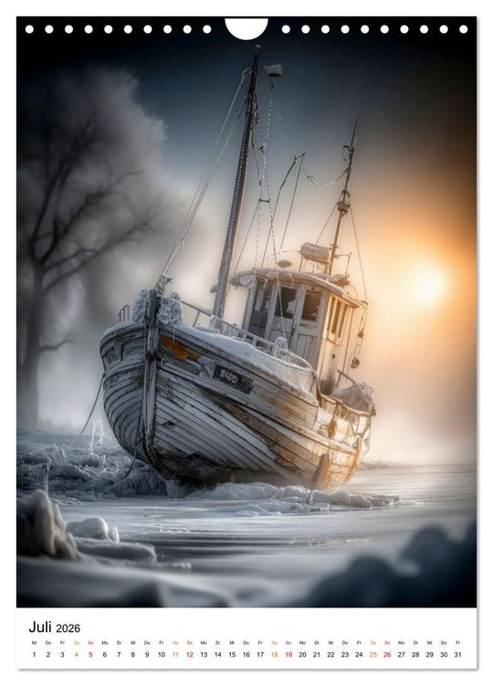 Produktbild: Frostige K&uuml;sten - Wintertr&auml;ume am Meer (Wandkalender 2026 DIN A4 hoch), CALVENDO Monatskalender