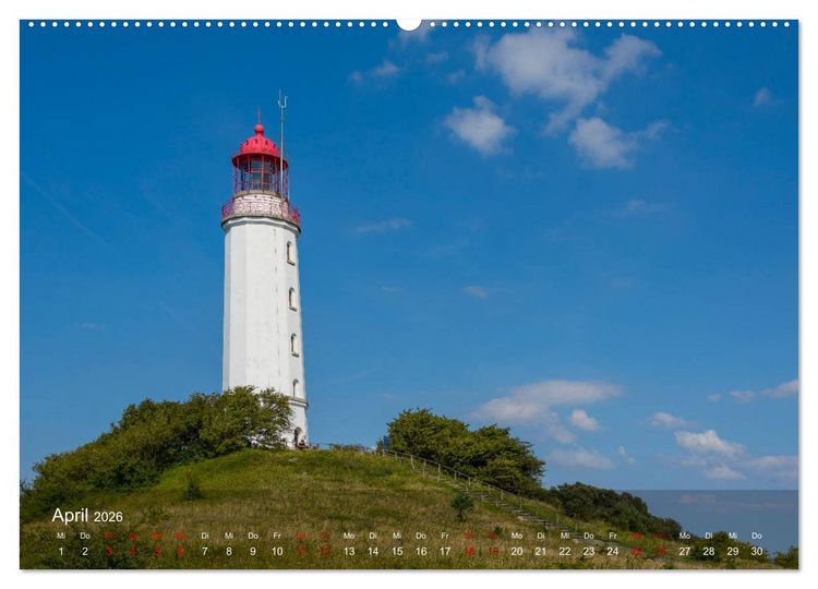 Produktbild: Die sch&ouml;nsten Leuchtt&uuml;rme - Deutsche Ostsee (Wandkalender 2026 DIN A2 quer), CALVENDO Monatskalender