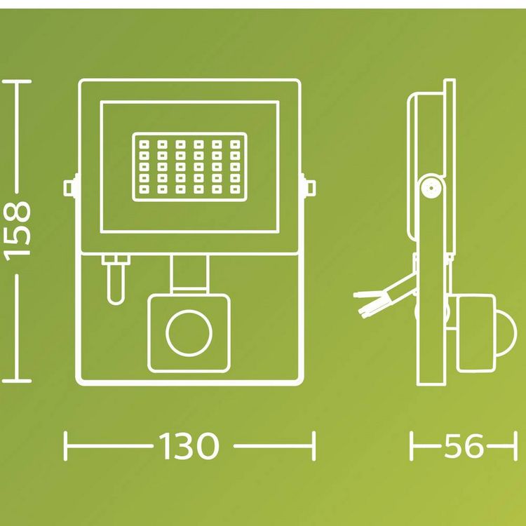 Produktbild: Philips LED Lois 929004642301 LED-Au&szlig;enstrahler mit Bewegungsmelder 20 W Leuchtfarben: Kaltwei&szlig;