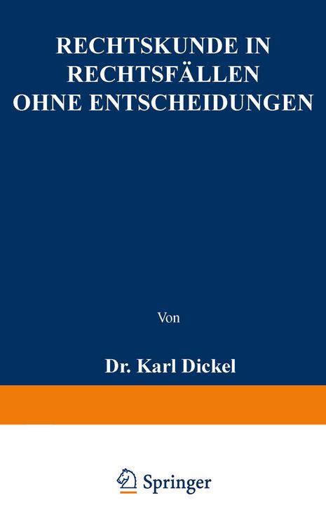 Produktbild: Rechtskunde in Rechtsf&auml;llen ohne Entscheidungen