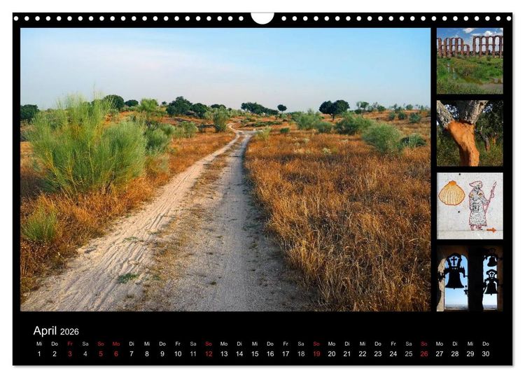 Produktbild: Via de la Plata - auf dem Jakobsweg von Sevilla nach Santiago (Wandkalender 2026 DIN A3 quer), CALVENDO Monatskalender